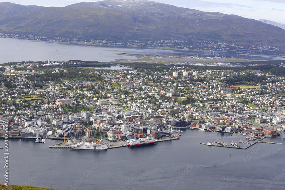 View of port of Tromso - Norway