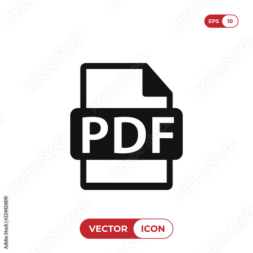 PDF file icon vector illustration