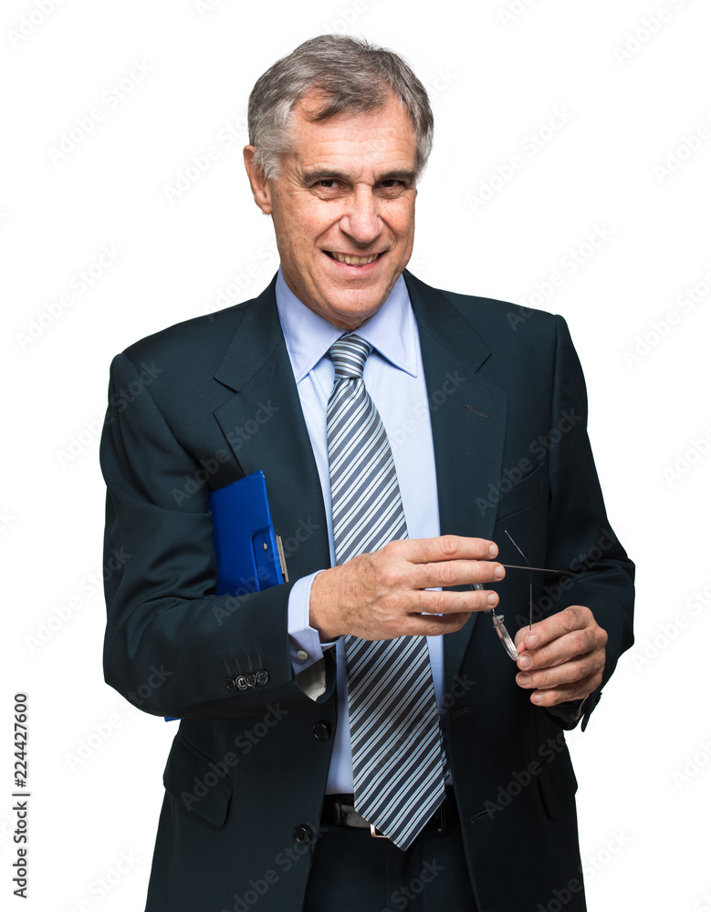 Senior manager isolated on white Senior manager isolated on white