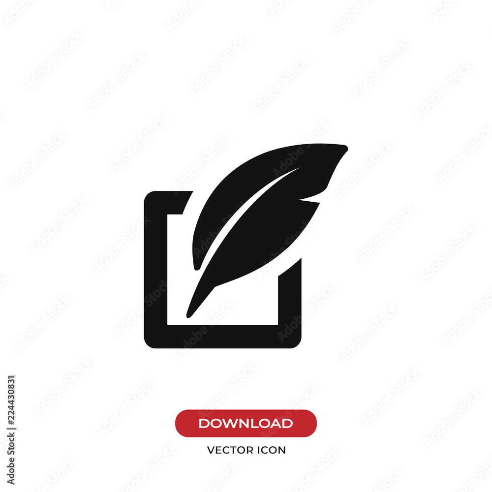 Edit icon isolated on white background. Modern, simple symbol in trendy  design style for website, mobile, app, graphic, logo, UI. Flat vector  element illustration. EPS10. Stock Vector | Adobe Stock