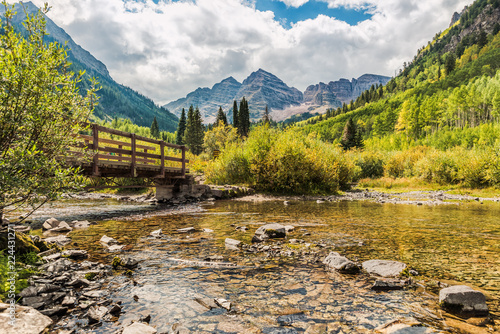 Maroon Bells with river