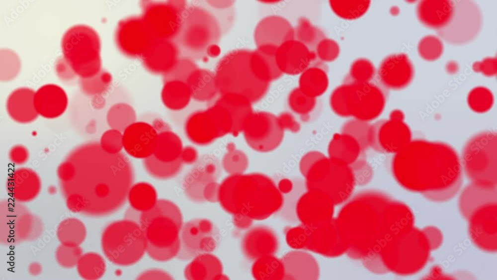 red round particles move on a light background. abstract animated background 3d rendering red round particles move on a light background. abstract animated background 3d rendering