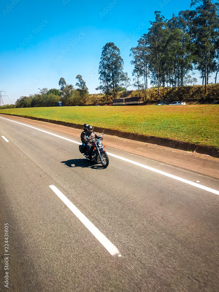 Obraz premium Motorcycle on the road