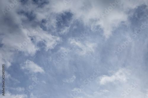 white clouds on blue sky