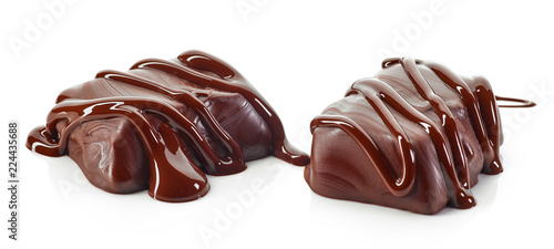 candies with melted chocolate