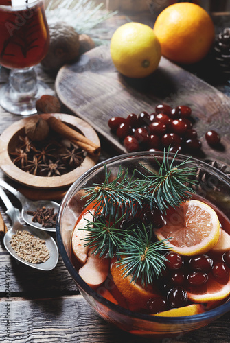 making mulled wine for Christmas and festive period