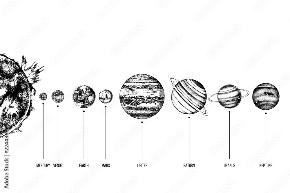 Solar system illustration Solar system illustration