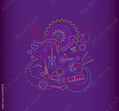 Musiс and Cocktail Party vector design