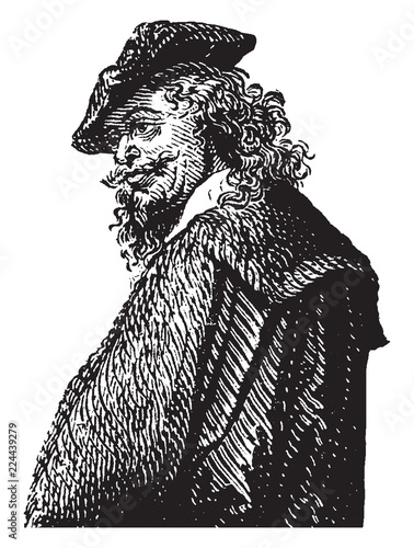 Rembrandt Van Rhyn, vintage illustration