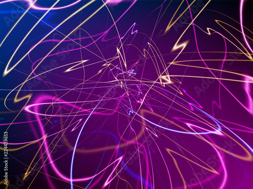 Abstract multicolored neon lights background. Vector illustration.