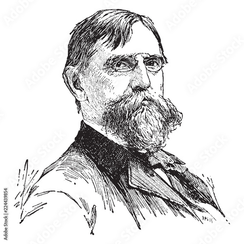 Benjamin Franklin Wade, vintage illustration