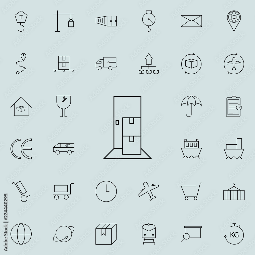 Delivery Door Box icon. logistics icons universal set for web and mobile Delivery Door Box icon. logistics icons universal set for web and mobile