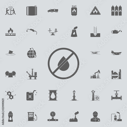 prohibition on oil production icon. Oil icons universal set for web and mobile