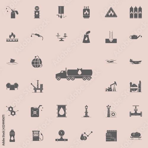 cargo transportation of gasoline icon. Oil icons universal set for web and mobile