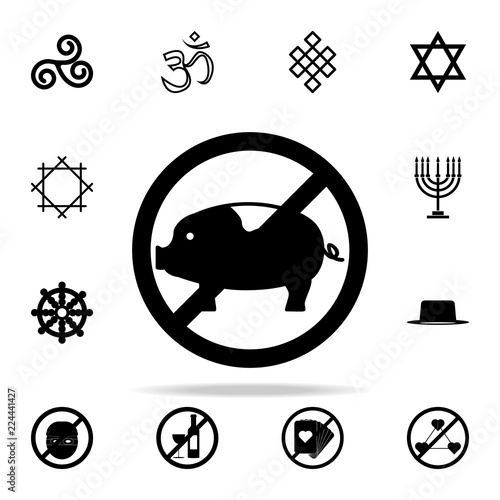 ban on pork icon. Religion icons universal set for web and mobile