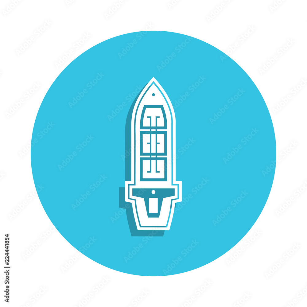 tanker icon in badge style. One of Ships collection icon can be used for UI, UX