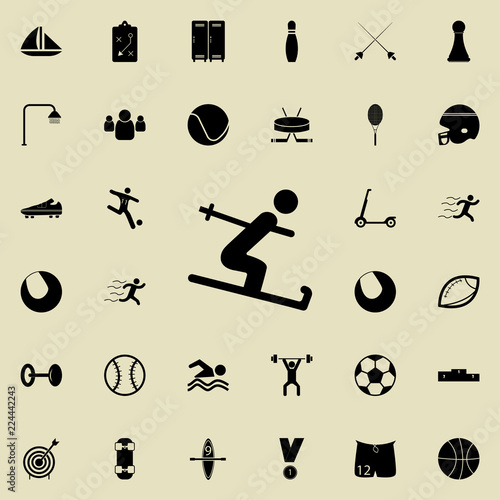 Skier icon. Sport icons universal set for web and mobile