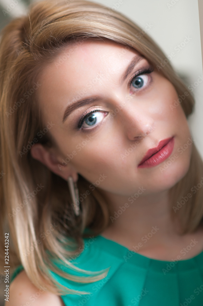 portrait of a young blonde girl portrait of a young blonde girl