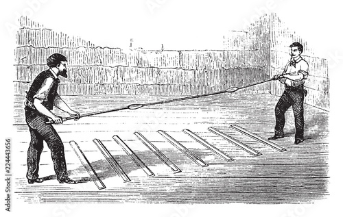 Glass Blowing, vintage illustration.