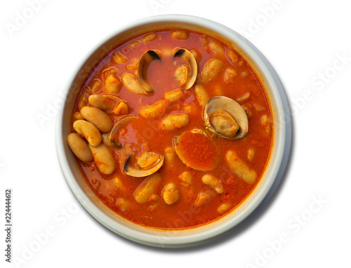 Fabes con almejas beans with clams recipe Asturias photo