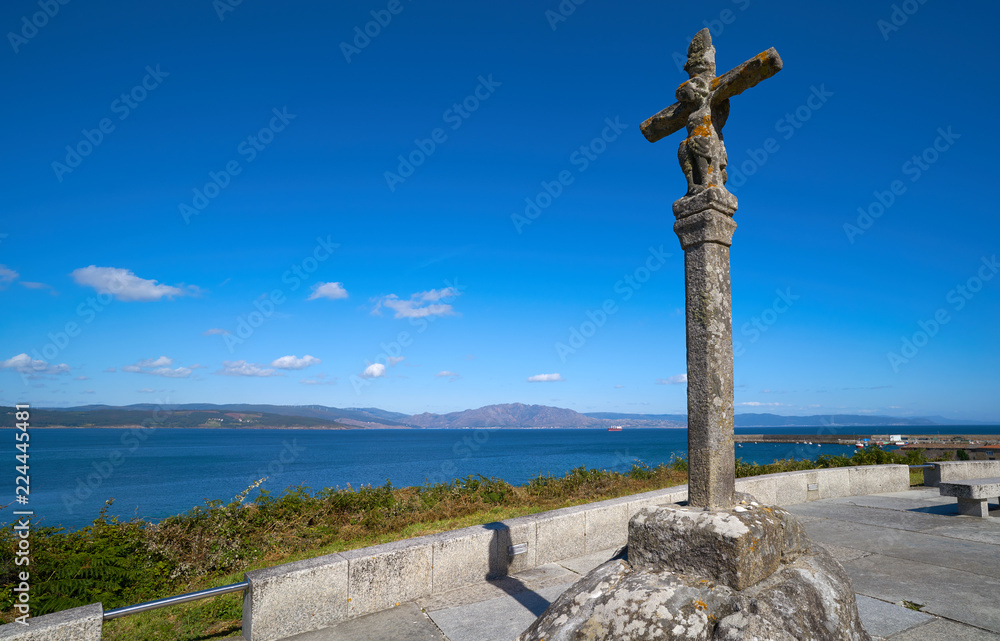 Cross in Finisterre end of Saint James Way in Spain