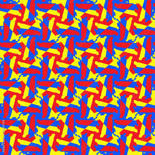 Abstract mosaic geometry ornament seamless pattern
