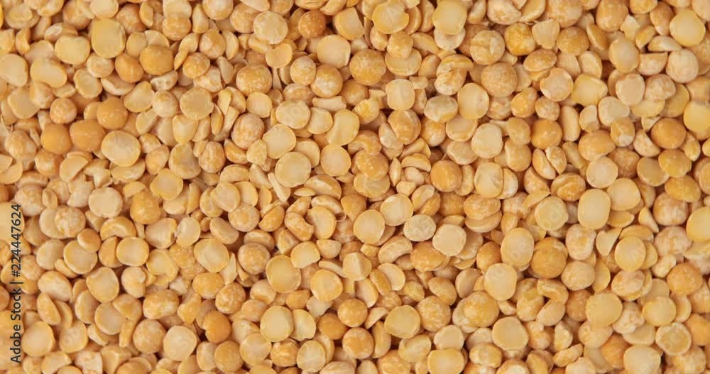 Rotation of a dried yellow peas Rotation of a dried yellow peas