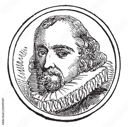 Lord Bacon, vintage illustration