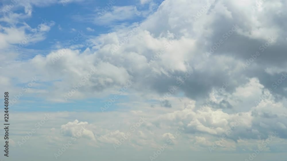 Time Lapse of Beautiful Clouds Moving on Blue Sky over Ocean on Sunny Summer Day in Thailand Time Lapse of Beautiful Clouds Moving on Blue Sky over Ocean on Sunny Summer Day in Thailand