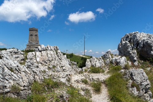 Monument to Liberty Shipka and landscape to Stara Planina (Balkan) Mountain, Stara Zagora Region, Bulgaria photo