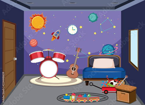 A young man bedroom