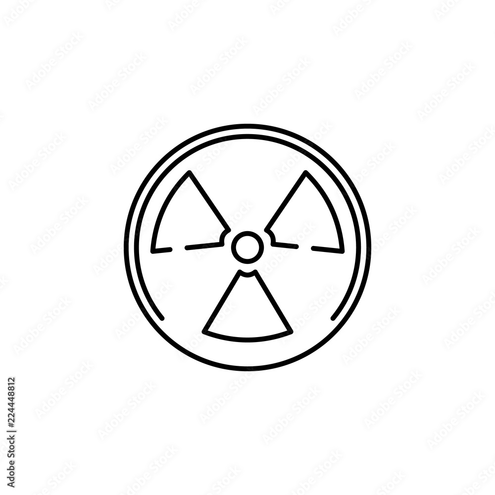radiation icon. Element of physics science for mobile concept and web apps icon. Thin line icon for website design and development, app development