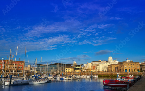 La Coruna Port in Galicia Spain