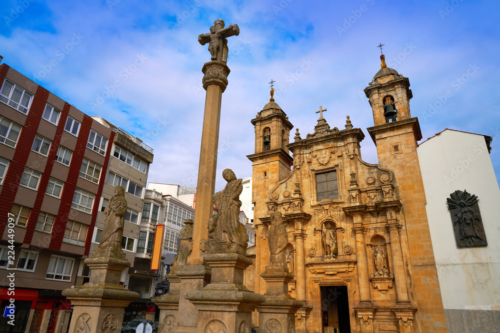 Obraz premium La Coruna Saint Jorge church in Galicia Spain
