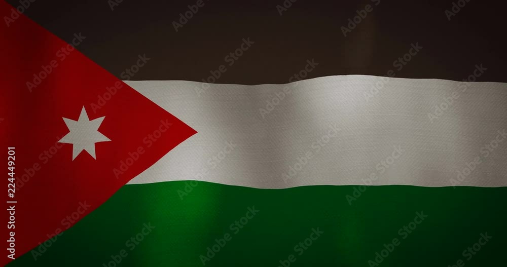 Jordan flag fabric texture waving in the wind. Jordan flag fabric texture waving in the wind.