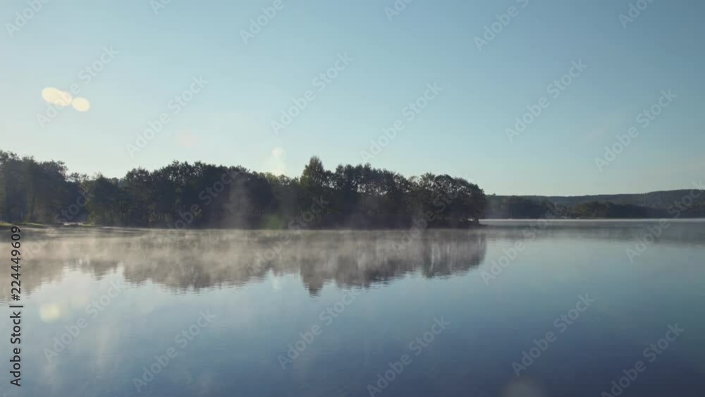 lake in fog lake in fog