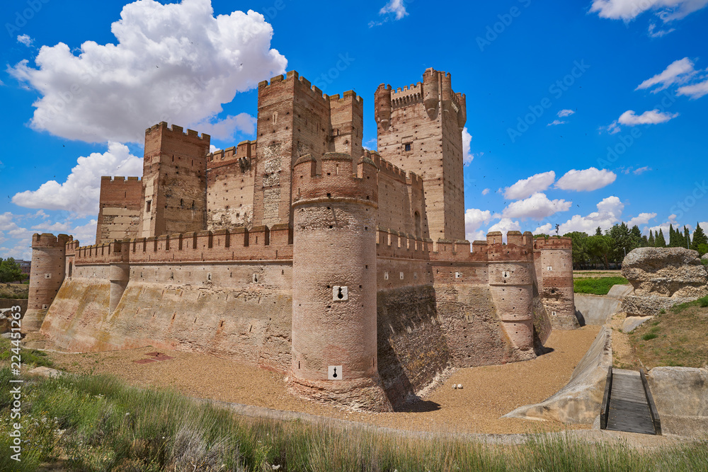 Medina del Campo village in Spain Mota castle