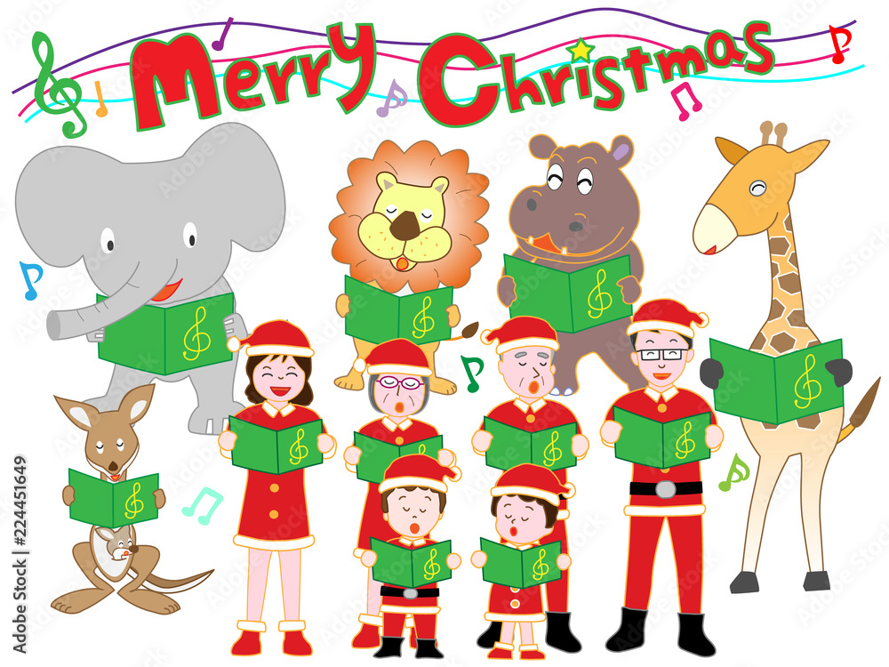 家族と動物たちのクリスマスコンサート