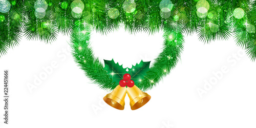 クリスマス　モミの木　冬　背景