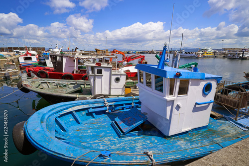 O Grove Ogrove port with fishing boats Pontevedra photo