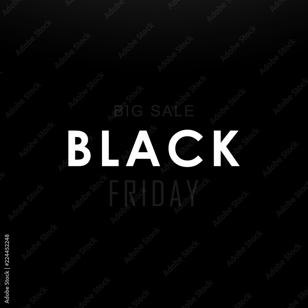 Fototapeta premium Black Friday black and white poster