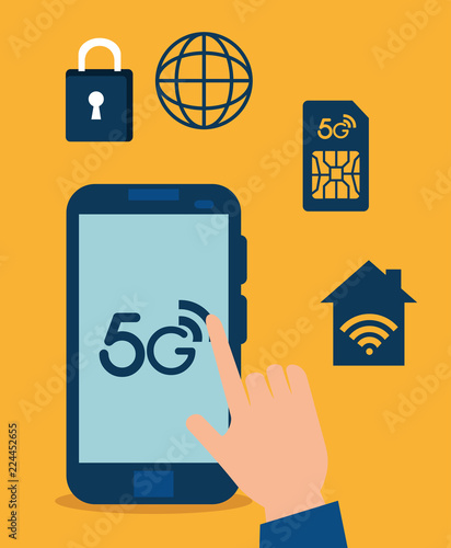 smartphone with connectivity 5g technology