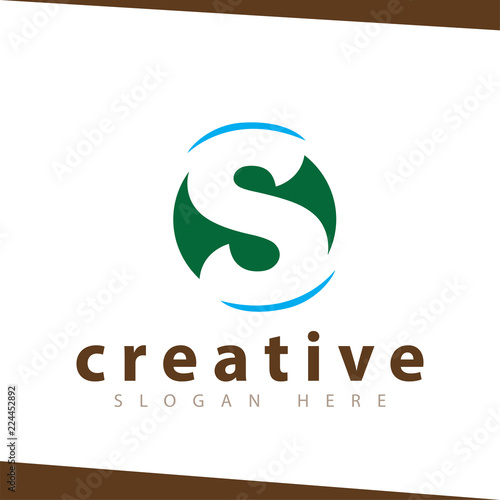 S Letter in circle logo