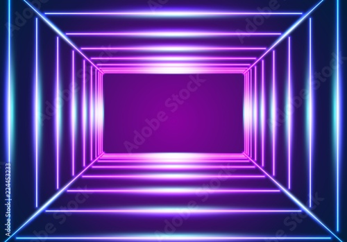Bright neon lines background