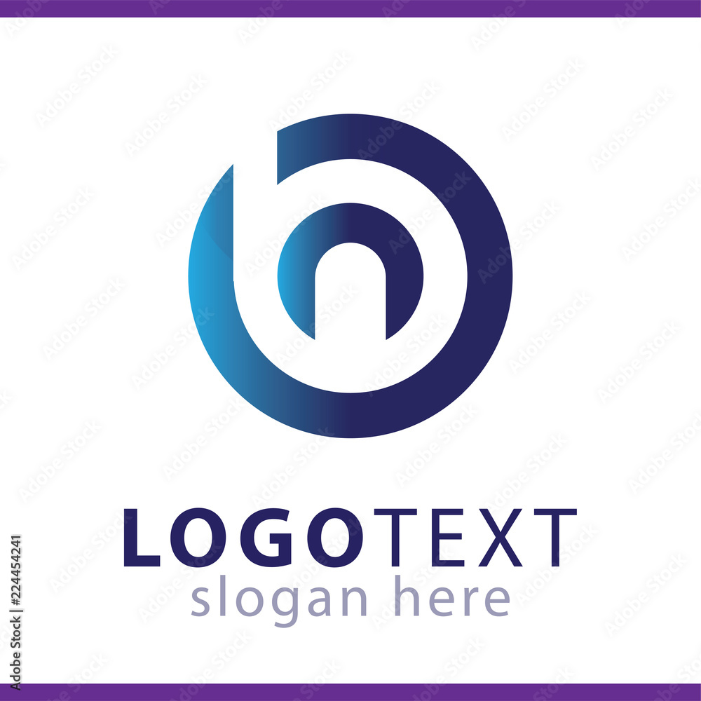 Fototapeta premium b n Letter logo