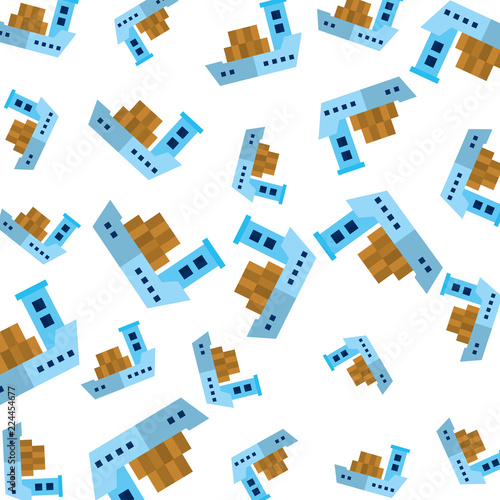 cargo ships pattern background