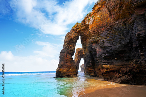 Playa las catedrales Catedrais beach in Galicia Spain