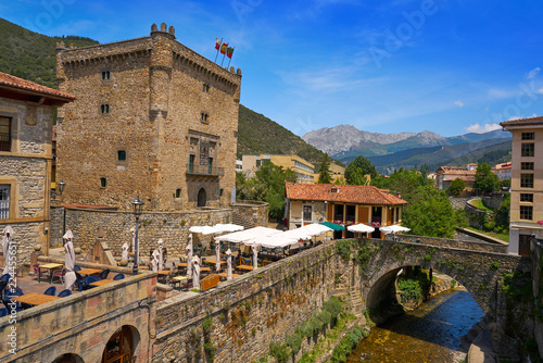 Potes infantado tower in Cantabria Spain photo