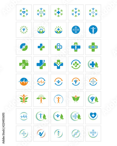 medical care icon image vector icon logo symbol set