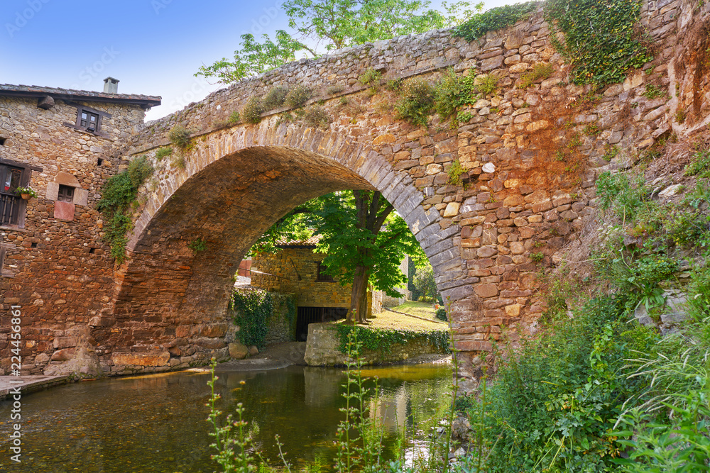 Potes river Quiviesa Deva a Cantabria village Spain Potes river Quiviesa Deva a Cantabria village Spain